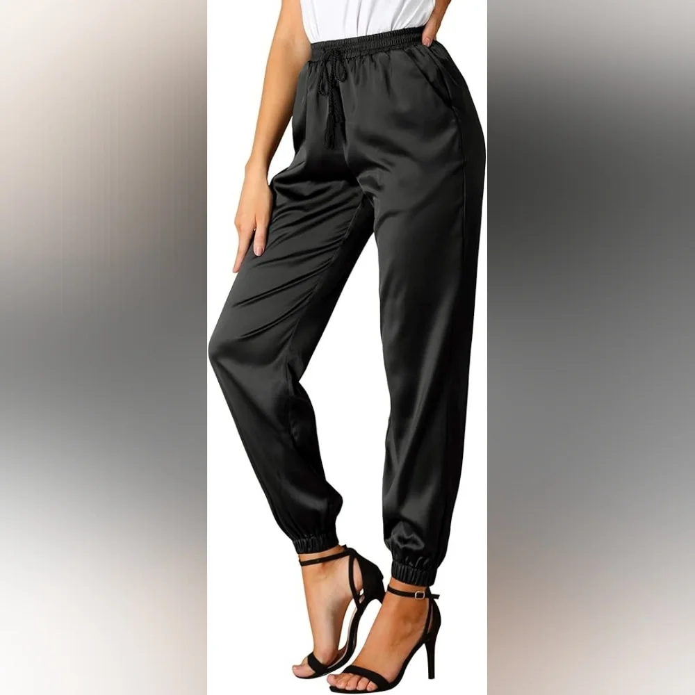 Sincerely Jules Black Satin Trousers - Picture 1 of 6
